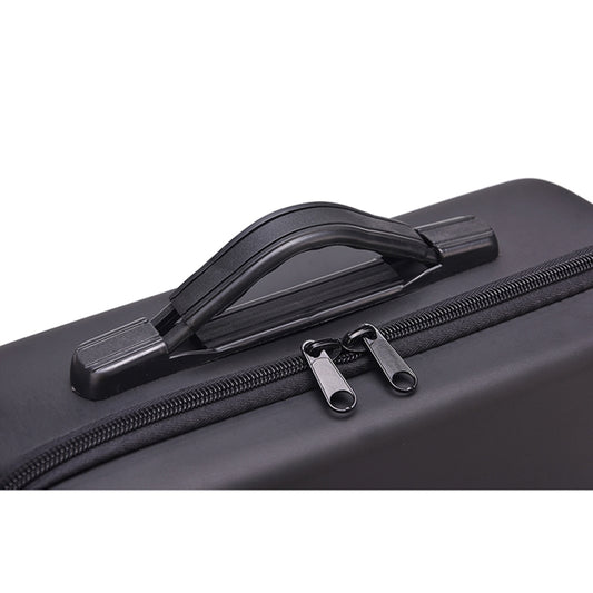 LS4456 Portable Drone PU Shoulder Storage Bag Handbag for DJI Mavic Mini 2, Black + Black Liner, Black + Red Liner