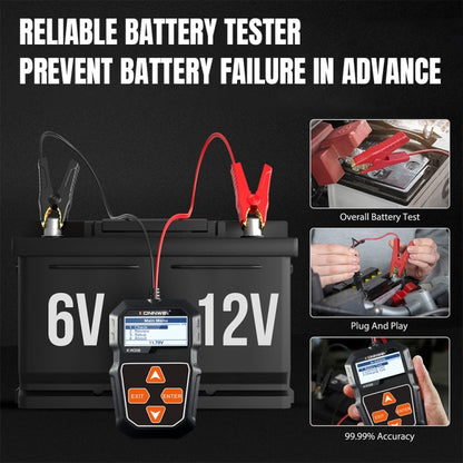 KONNWEI KW208 Car TFT Color Screen Battery Tester Support 8 Languages, KW208