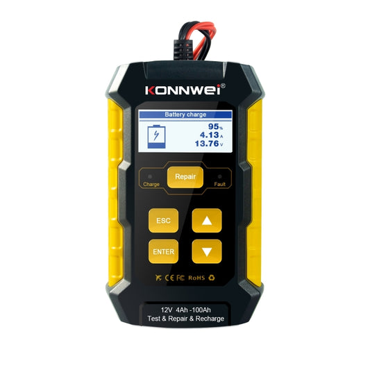 KONNWEI KW510 3 in 1 Car Battery Tester / Charger / Repairer, Support 8 Languages, KW510(EU Plug), KW510(US Plug)