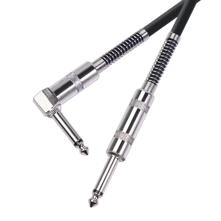 TC048SL 6.35mm Plug Straight to Elbow Electric Guitar Audio Cable