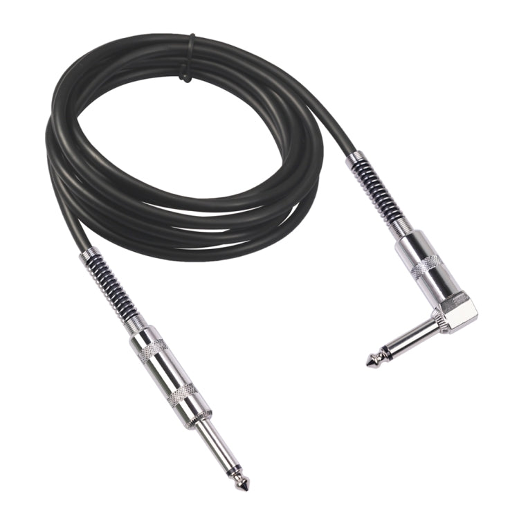 TC048SL 6.35mm Plug Straight to Elbow Electric Guitar Audio Cable