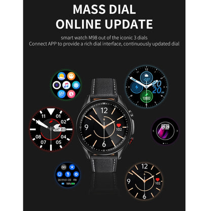 M98 1.28 inch IPS Color Screen IP67 Waterproof Smart Watch, Support Sleep Monitor / Heart Rate Monitor / Bluetooth Call, Style:Steel Strap