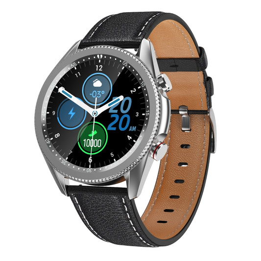 M98 1.28 inch IPS Color Screen IP67 Waterproof Smart Watch, Support Sleep Monitor / Heart Rate Monitor / Bluetooth Call, Style:Leather Strap
