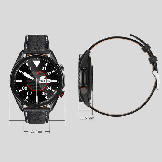 M98 1.28 inch IPS Color Screen IP67 Waterproof Smart Watch, Support Sleep Monitor / Heart Rate Monitor / Bluetooth Call, Style:Leather Strap