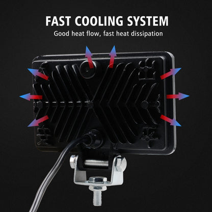 قطعتان من مصباح العمل المُعدّل WUPP CS-1243A1 لسيارة، 4 بوصات، مربع، 20 مصباح LED، كشاف كشاف مُعدّل، CS-1243A1