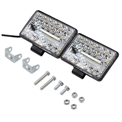 قطعتان من مصباح العمل المُعدّل WUPP CS-1243A1 لسيارة، 4 بوصات، مربع، 20 مصباح LED، كشاف كشاف مُعدّل، CS-1243A1