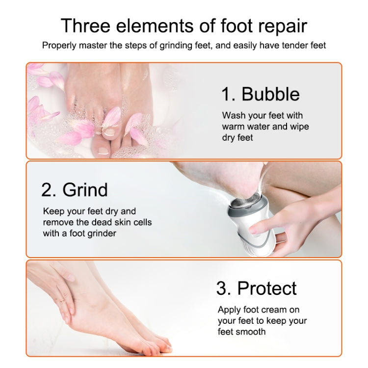 Electric Vacuum Design Foot Grinder Household Multifunctional Pedicure Calluses Foot Care, Silver Foot Grinder
