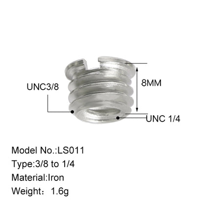 BEXIN LS011، قطعتان من برغي الكاميرا لتحويل 1/4 إلى 3/8 بوصة، LS011