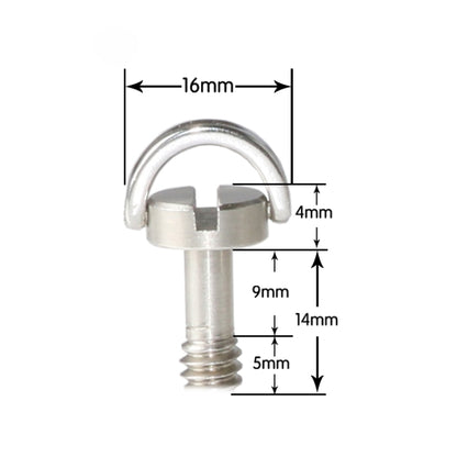 EXIN LS095 2 PCS D Ring Screws Camera Plate Mount 1/4 inch Quick Release Screws, LS095