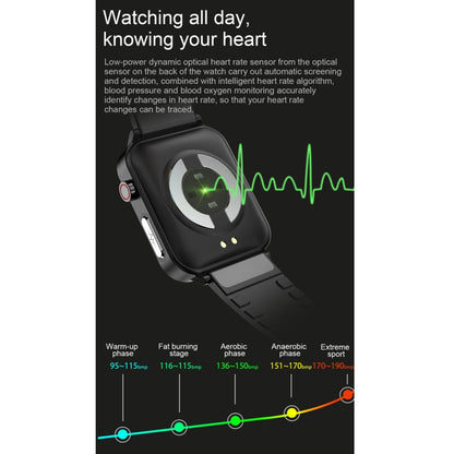 E86 1.7 inch TFT Color Screen IP68 Waterproof Smart Watch, Support Blood Oxygen Monitoring / Body Temperature Monitoring / AI Medical Diagnosis, Style: TPU Strap