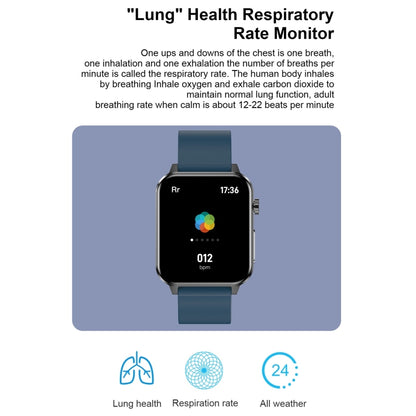 E86 1.7 inch TFT Color Screen IP68 Waterproof Smart Watch, Support Blood Oxygen Monitoring / Body Temperature Monitoring / AI Medical Diagnosis, Style: TPU Strap