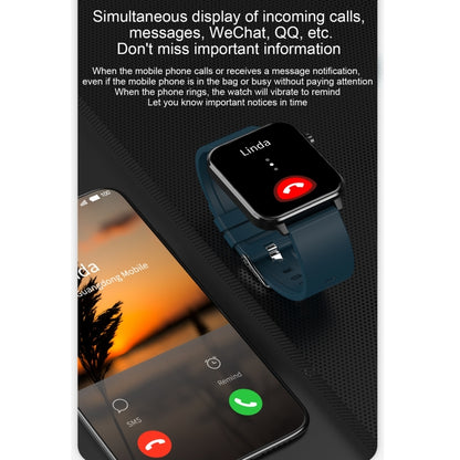 E86 1.7 inch TFT Color Screen IP68 Waterproof Smart Watch, Support Blood Oxygen Monitoring / Body Temperature Monitoring / AI Medical Diagnosis, Style: TPU Strap