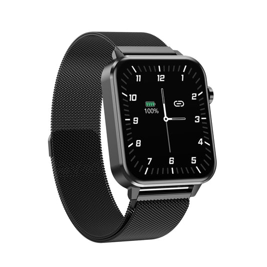 E86 1.7 inch TFT Color Screen IP68 Waterproof Smart Watch, Support Blood Oxygen Monitoring / Body Temperature Monitoring / AI Medical Diagnosis, Style: Steel Strap