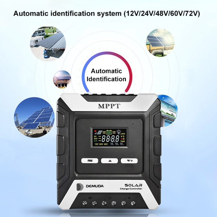 MPPT Solar Controller 12V / 24V / 48V Automatic Identification Charging Controller with Dual USB Output