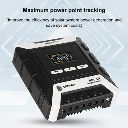 MPPT Solar Controller 12V / 24V / 48V Automatic Identification Charging Controller with Dual USB Output