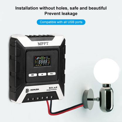 MPPT Solar Controller 12V / 24V / 48V Automatic Identification Charging Controller with Dual USB Output