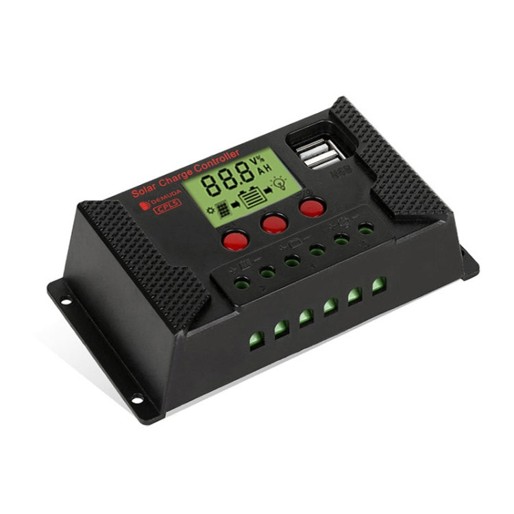 PWM Solar Controller 12V / 24V Lithium Battery Charging Photovoltaic Panel Charging Street Light Controller with Dual USB Output