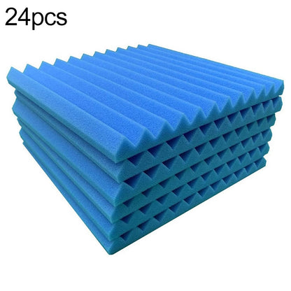 30x30x2.5cm Triangular Groove Style Recording Studio Drum Video Room Sound Insulation Board Silencer Cotton, 6 PCS, 10 PCS, 12 PCS, 20 PCS, 24 PCS