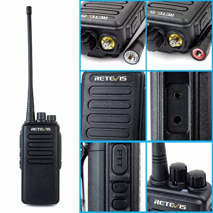 RETEVIS RT1 10W UHF 400-520MHz 16CH Handheld Walkie Talkie,