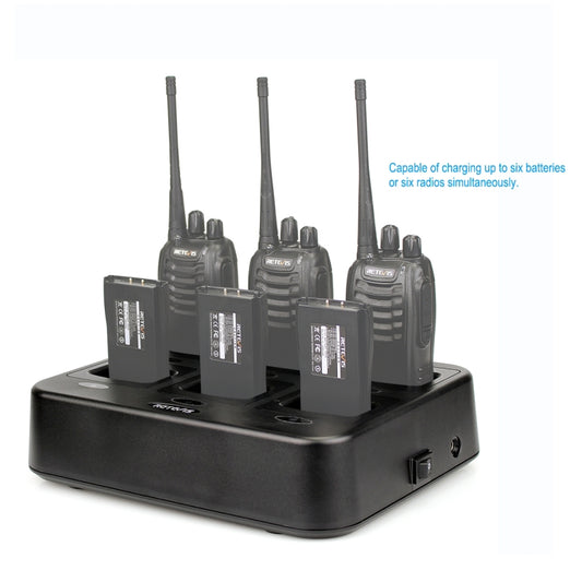 RETEVIS RTC777 Six-Way Walkie Talkie Charger for Retevis H777,