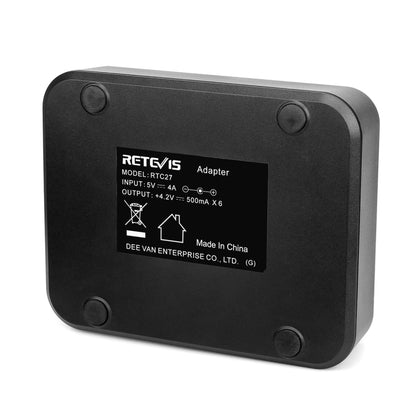 RETEVIS RTC27 Multi-function Six-Way Walkie Talkie Charger for Retevis RT27,