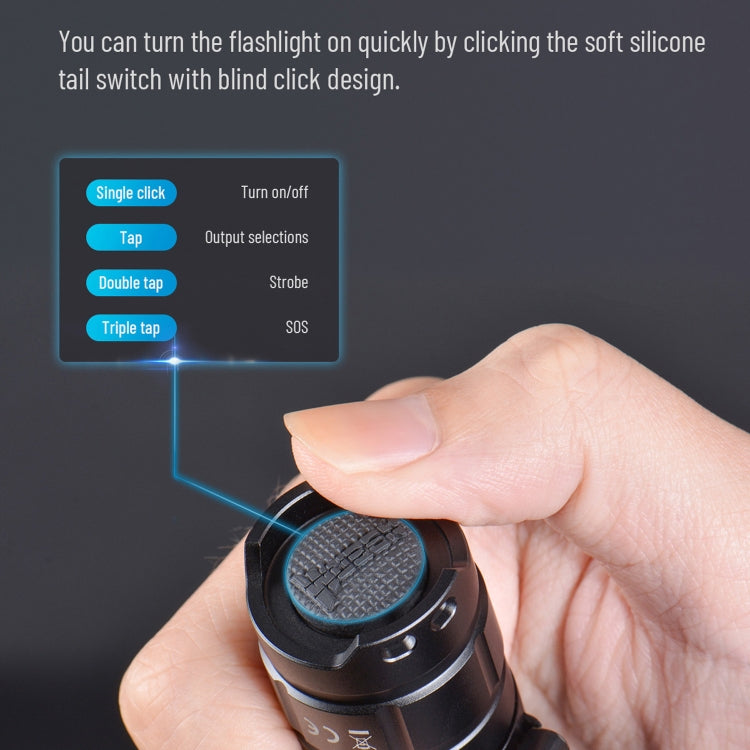 WUBEN C3 Outdoor Emergency Portable USB Rechargeable LED Strong Light Aluminum Alloy Flashlight, C3