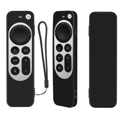 Silicone Protective Case Cover with Rope For Apple TV 4K 4th Siri Remote Controller