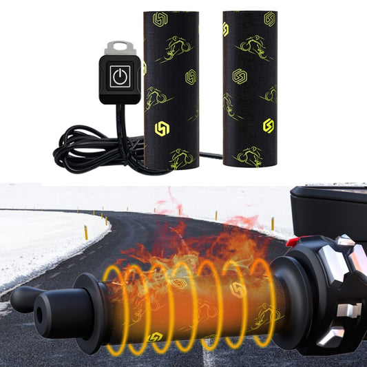 WUPP CS-974B1 Motorcycle Modified Hook and Loop Fastener Intelligent Electric Heating Hand Cover Heated Grip with Three Gear Temperature Control, CS-974B1