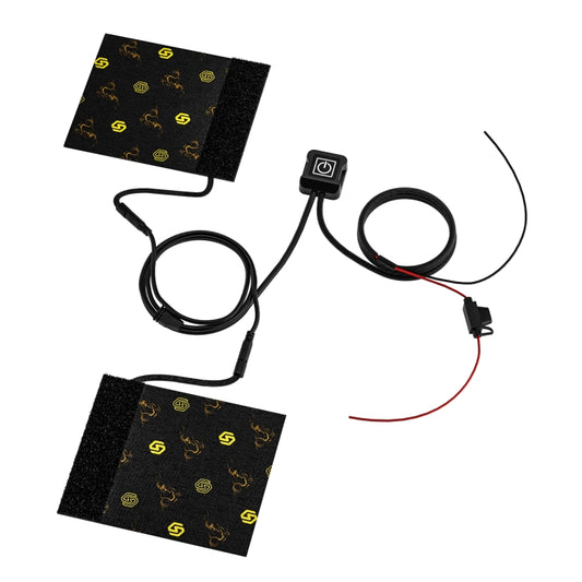 WUPP CS-974B1 Motorcycle Modified Hook and Loop Fastener Intelligent Electric Heating Hand Cover Heated Grip with Three Gear Temperature Control, CS-974B1