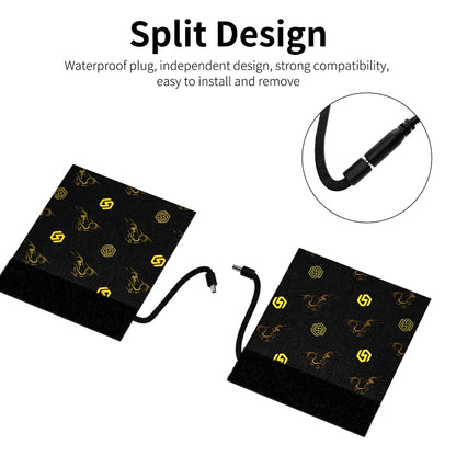 WUPP CS-974B1 Motorcycle Modified Hook and Loop Fastener Intelligent Electric Heating Hand Cover Heated Grip with Three Gear Temperature Control, CS-974B1
