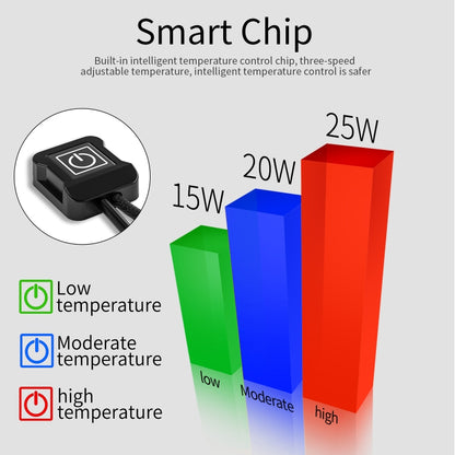 WUPP CS-974B1 Motorcycle Modified Hook and Loop Fastener Intelligent Electric Heating Hand Cover Heated Grip with Three Gear Temperature Control, CS-974B1