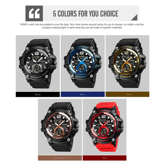 SKMEI 1725 Three Time LED Digital Display Timing Luminous Electronic Watch