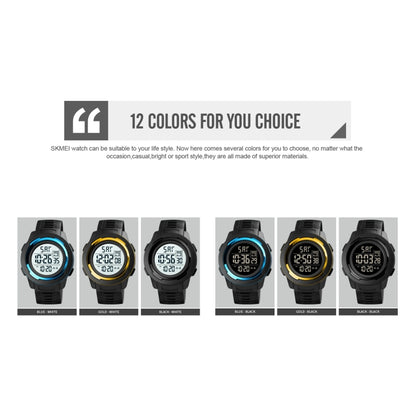 SKMEI 1731 Triplicate Round Dial LED Dual Time Digital Display Luminous Electronic Watch