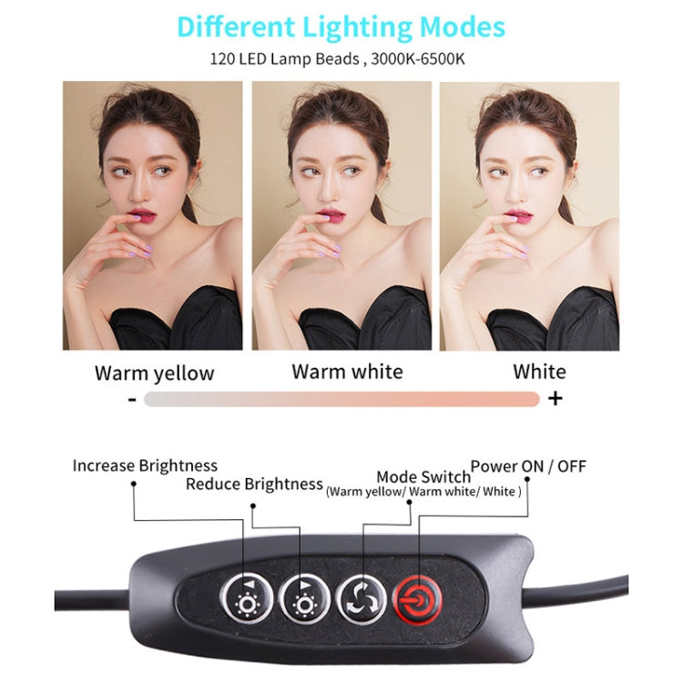 JSK-B1 مصباح LED محمول بمنفذ USB للمؤتمرات المباشرة بعشرة مستويات سطوع قابلة للتعديل، درجة حرارة اللون: 3000-6500 كلفن