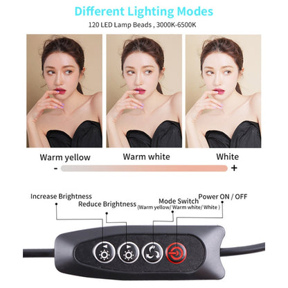 JSK-B1 مصباح LED محمول بمنفذ USB للمؤتمرات المباشرة بعشرة مستويات سطوع قابلة للتعديل، درجة حرارة اللون: 3000-6500 كلفن