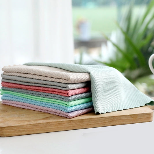 Non-Marking And Easy-To-Dry Fish Scale Rags Kitchen Cleaning Towels, Random Color Delivery, 5pcs, 10pcs, 20pcs