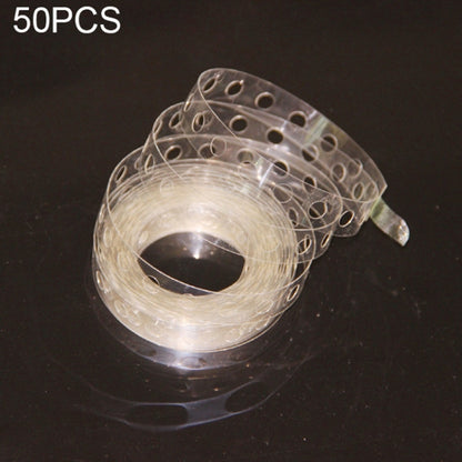 50 قطعة من أدوات تشكيل بالونات اللاتكس DIY، أداة ربط سلسلة البالونات البلاستيكية، أداة تزيين حفلات أعياد الميلاد وحفلات الزفاف، الطول: 5 أمتار، 50 قطعة
