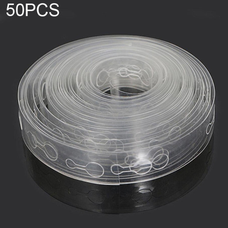 50 قطعة من أدوات تشكيل بالونات اللاتكس DIY، أداة ربط سلسلة البالونات البلاستيكية، أداة تزيين حفلات أعياد الميلاد وحفلات الزفاف، الطول: 5 أمتار، 50 قطعة