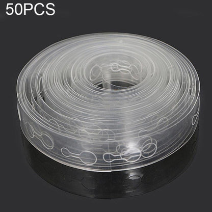 50 قطعة من أدوات تشكيل بالونات اللاتكس DIY، أداة ربط سلسلة البالونات البلاستيكية، أداة تزيين حفلات أعياد الميلاد وحفلات الزفاف، الطول: 5 أمتار، 50 قطعة