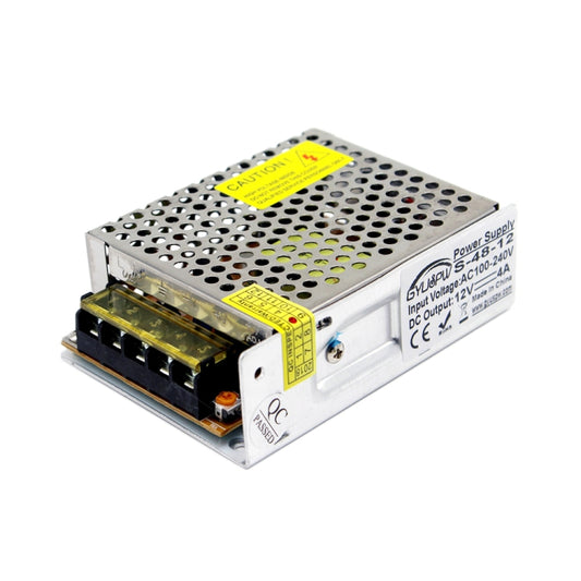 LED Regulated Switching Power Supply, Size: 110 x 79 x 36mm, S-48-12 DC12V 4A 48W, S-60-12 DC12V 5A 60W, S-48-24 DC24V 2A 48W, S-60-24 DC24V 2.5A 60W, S-72-24 DC24V 3A 72W