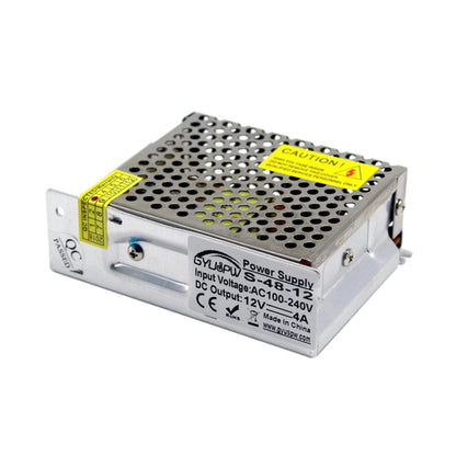 LED Regulated Switching Power Supply, Size: 110 x 79 x 36mm, S-48-12 DC12V 4A 48W, S-60-12 DC12V 5A 60W, S-48-24 DC24V 2A 48W, S-60-24 DC24V 2.5A 60W, S-72-24 DC24V 3A 72W