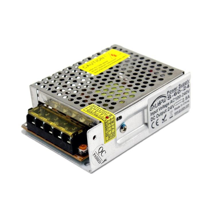 LED Regulated Switching Power Supply, Size: 110 x 79 x 36mm, S-48-12 DC12V 4A 48W, S-60-12 DC12V 5A 60W, S-48-24 DC24V 2A 48W, S-60-24 DC24V 2.5A 60W, S-72-24 DC24V 3A 72W