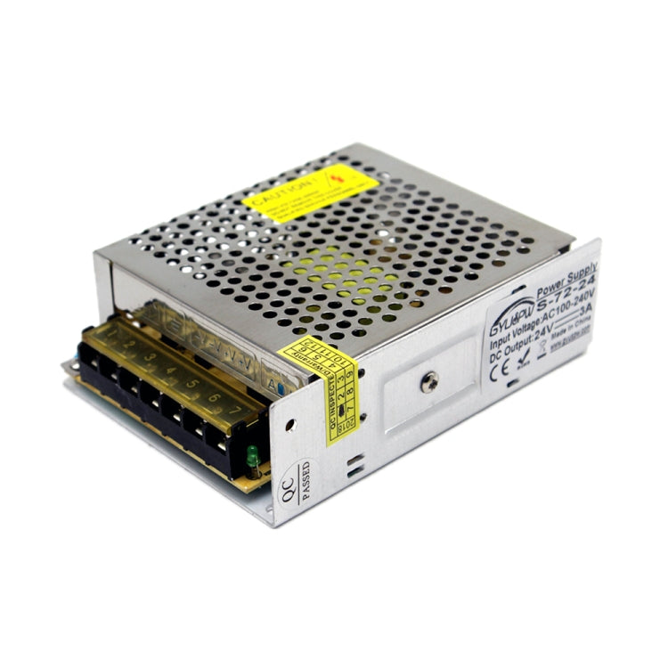 LED Regulated Switching Power Supply, Size: 129 x 99 x 40mm, S-72-12 DC12V 6A 72W, S-120-12 DC12V 10A 120W, S-72-24 DC24V 3A 72W, S-100-24 DC24V 4.2A 100W, S-120-24 DC24V 5A 120W