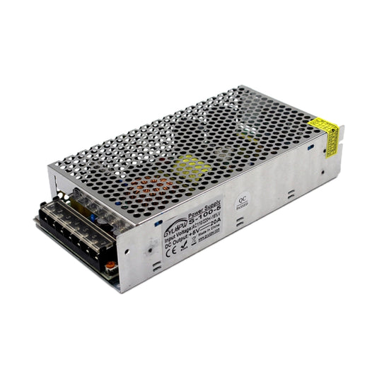 مزود طاقة تبديل منظم بمصابيح LED، الحجم: 199 × 98 × 42 مم، S-100-5 DC5V 20A 100W، S-150-5 DC5V 30A 150W، S-120-12 DC12V 10A 120W، S-150-12 DC12V 12.5A 150W، S-180-12 DC12V 15A 180W، S-200-12 DC12V 16.7A 200W، S-120-24 DC24V 5A 120W ...