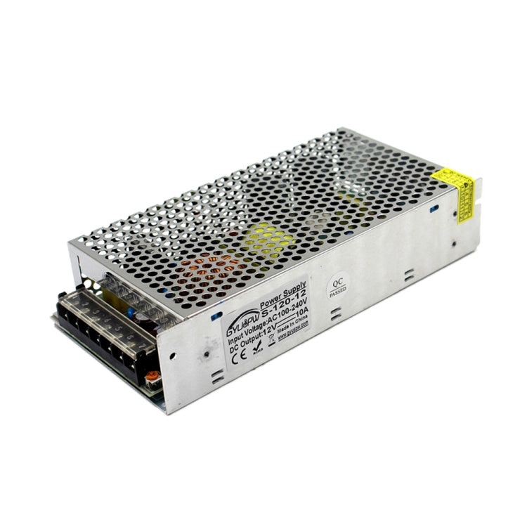 مزود طاقة تبديل منظم بمصابيح LED، الحجم: 199 × 98 × 42 مم، S-100-5 DC5V 20A 100W، S-150-5 DC5V 30A 150W، S-120-12 DC12V 10A 120W، S-150-12 DC12V 12.5A 150W، S-180-12 DC12V 15A 180W، S-200-12 DC12V 16.7A 200W، S-120-24 DC24V 5A 120W ...
