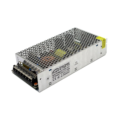 مزود طاقة تبديل منظم بمصابيح LED، الحجم: 199 × 98 × 42 مم، S-100-5 DC5V 20A 100W، S-150-5 DC5V 30A 150W، S-120-12 DC12V 10A 120W، S-150-12 DC12V 12.5A 150W، S-180-12 DC12V 15A 180W، S-200-12 DC12V 16.7A 200W، S-120-24 DC24V 5A 120W ...