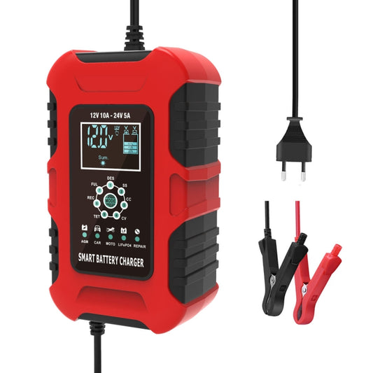 FOXSUR 10A 12V 7-segment Motorcycle / Car Smart Battery Charger