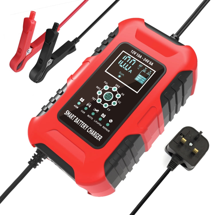 FOXSUR 10A 12V 7-segment Motorcycle / Car Smart Battery Charger