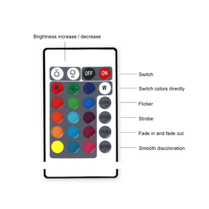 Crack Base Musical Instrument Series Creative 3D Colorful LED Decorative Night Light, Remote Control Version, YQ02
