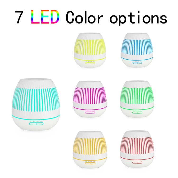 مرطب هواء مجوف LED سعة 400 مل، جهاز تنقية هواء برائحة عطرية من خشب الحبوب، مزود بإضاءة LED ملونة، قابس الاتحاد الأوروبي، قابس المملكة المتحدة، قابس الولايات المتحدة